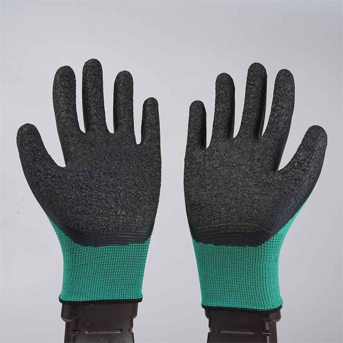 13 Gauge Latex Crinkle Gloves View 3