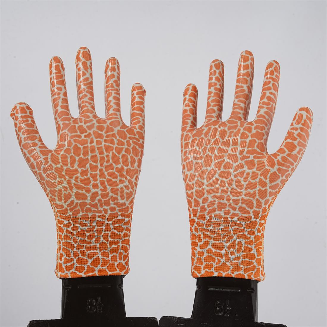 Patterned Nitrile Dipped Gloves View 1
